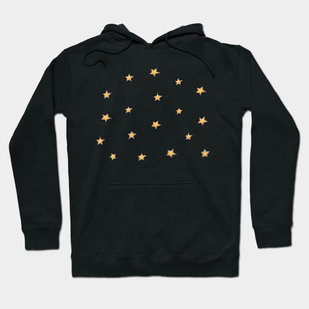 yellow stars Hoodie by carleemarkle